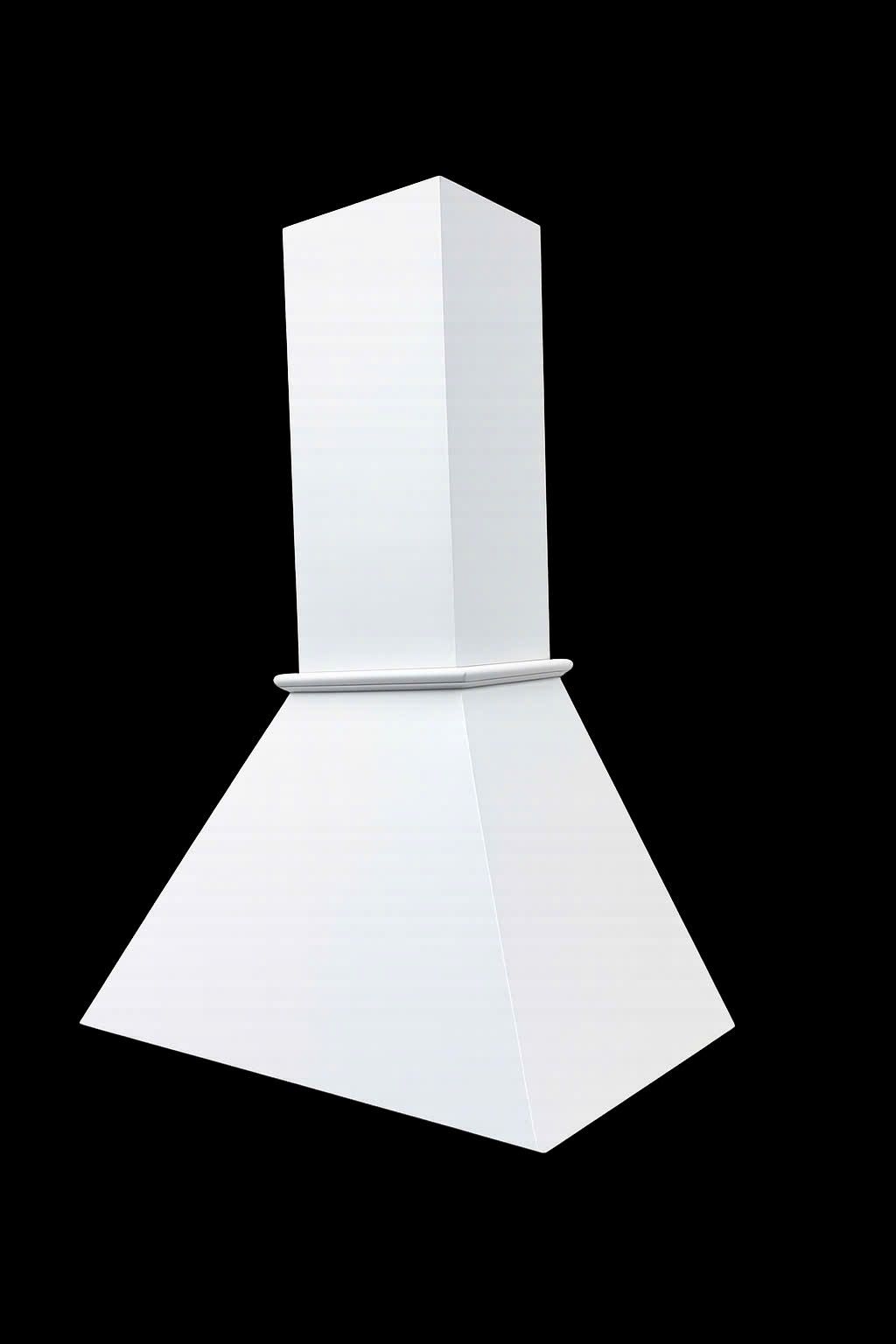 B2BCabinet Elements Euro Hood — white wood range hood product shot